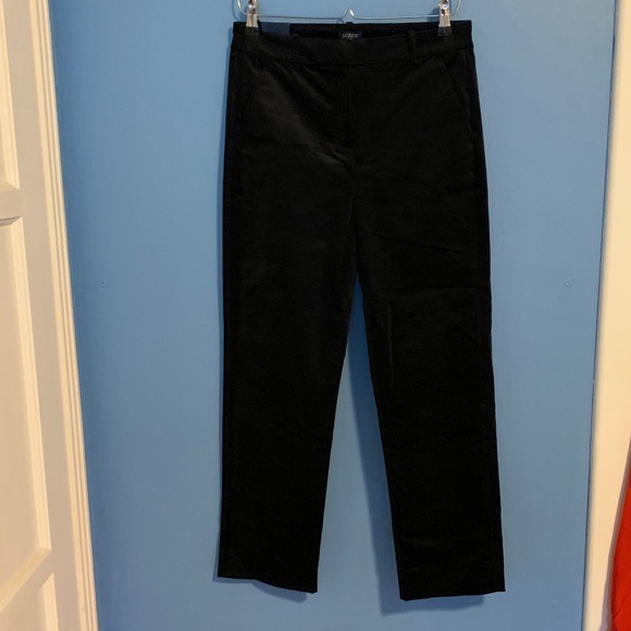 J. Crew "Kallie" Black Velvet Pant - Picture 1 of 16